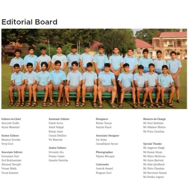 Doon 2022 Year Book editorial Board