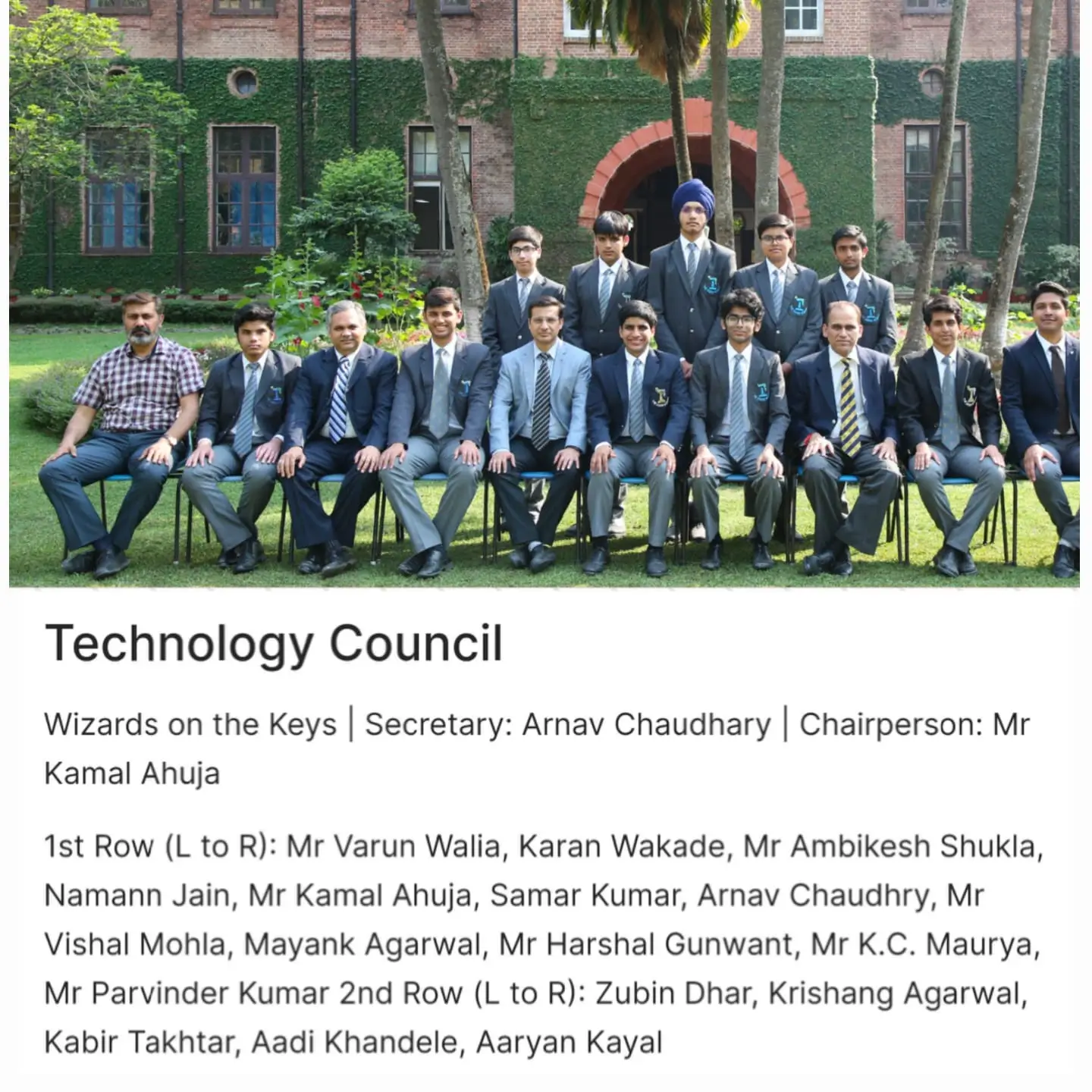 Technology Council Doon School